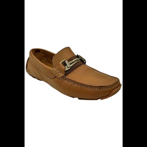 Donald Pliner Men's Dardo Calf Leather Slip-On Loafer Cognac - Medium
